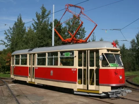 Tramvaj ČKD T1 č. 121 z roku 1956